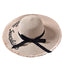 Beach beach big hat embroidered letters raw edge sun hat
