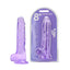 Loving Joy 8 Inch Dildo with Balls Purple