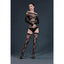 Moonlight Black Bardot Style Body with Stockings One Size