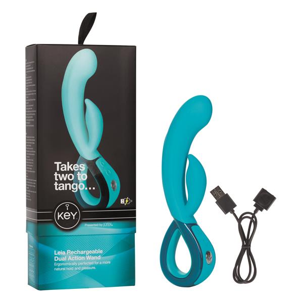 Key by Jopen Leia Designer Dual Motor Massager - Robin Egg Blue Main image