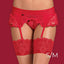 Obsessive 853-GAR-3 Garter Belt S/M - Red