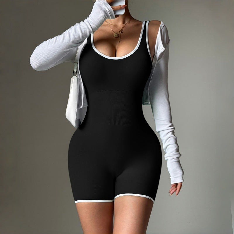 Lucifer Sculpt Romper – Body Shaping Sleeveless Jumpsuit UK Secondary image
