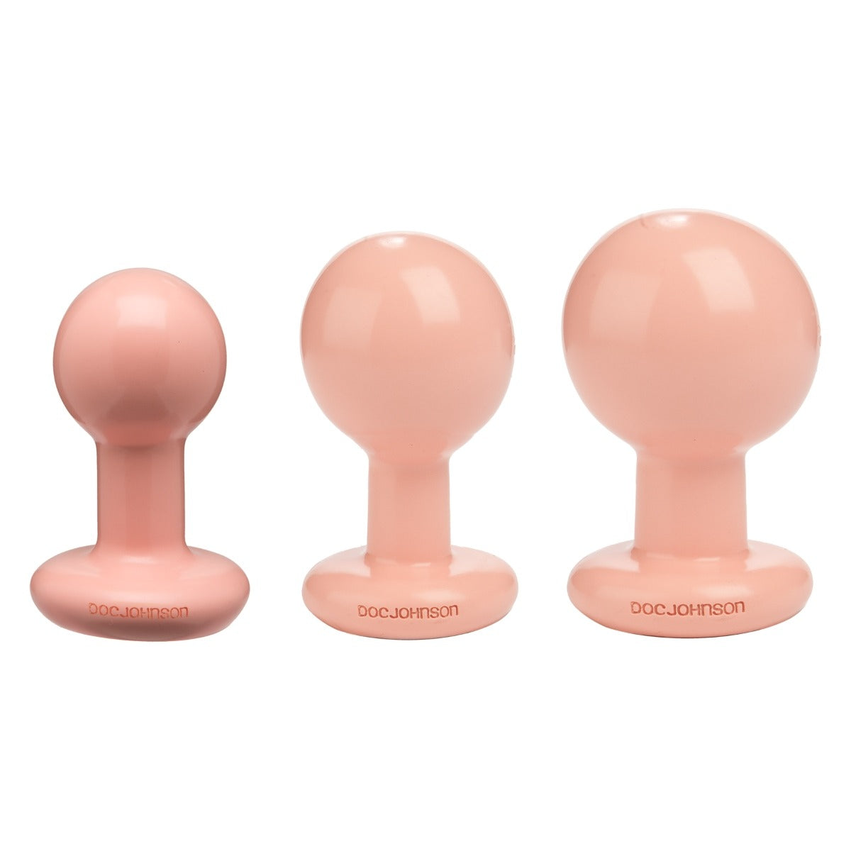 The Classic Round Butt Plug 3 piece set Vanilla Main image