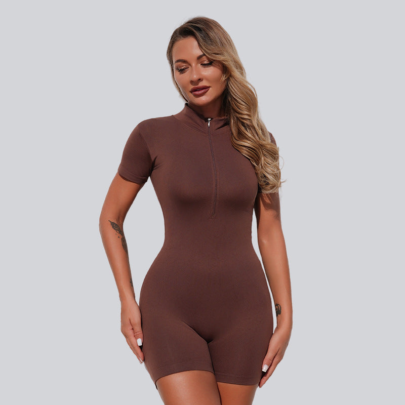 Lucifer - Sexy Zippered Short-jumpsuit UK