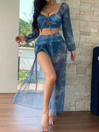 Lucifer Azure Goddess Beachwear Set