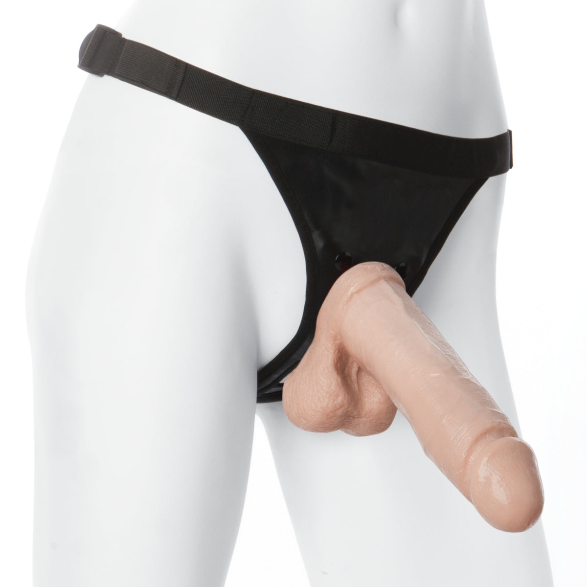 Doc Johnson Realistic Cock with Ultra Harness Vac U Lock White 8in Main image