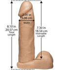 Doc Johnson Realistic Cock with Ultra Harness Vac U Lock White 8in