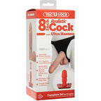 Doc Johnson Realistic Cock with Ultra Harness Vac U Lock White 8in