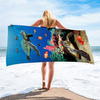 Lucifer - Squere Beach Towel – Stylish Ocean Design Quick Dry & Lightweight UK