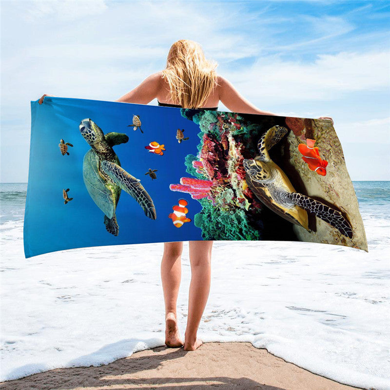 Lucifer - Squere Beach Towel – Stylish Ocean Design Quick Dry & Lightweight UK