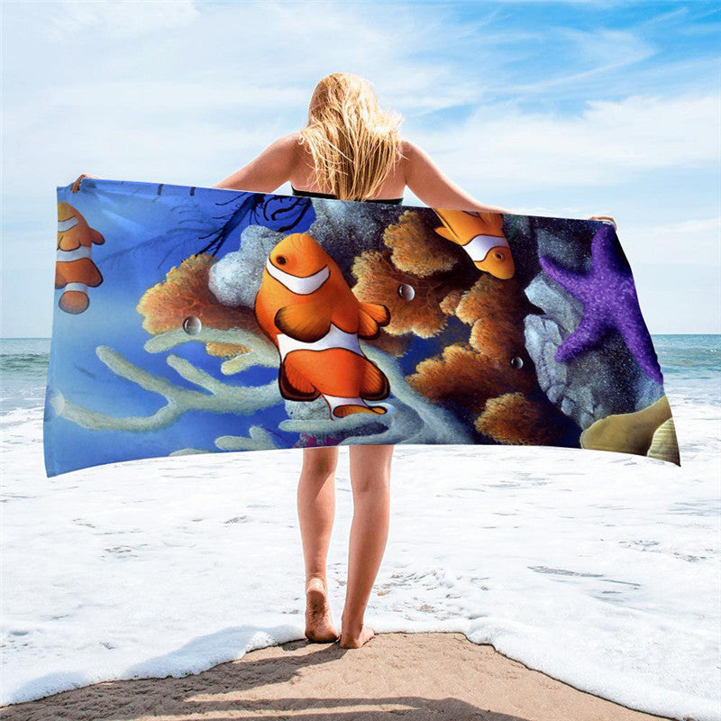 Lucifer - Squere Beach Towel – Stylish Ocean Design Quick Dry & Lightweight UK