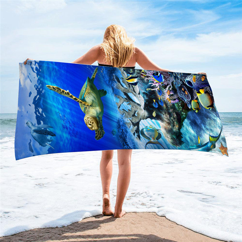 Lucifer - Squere Beach Towel – Stylish Ocean Design Quick Dry & Lightweight UK