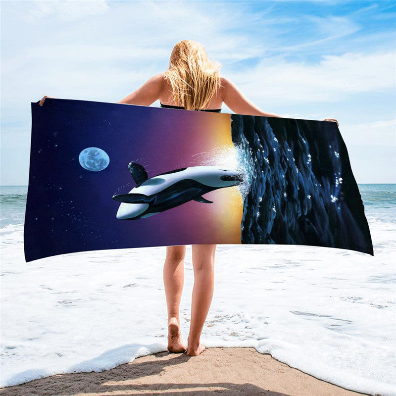 Lucifer - Squere Beach Towel – Stylish Ocean Design Quick Dry & Lightweight UK