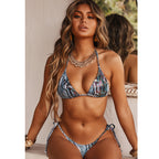 Animal Print Triangle Bikini Set | Sexy Summer Swimwear UK