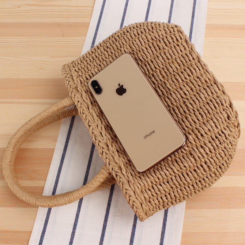 Elegant Handmade Woven Straw Tote Bag – Summer Beach & Casual Style UK