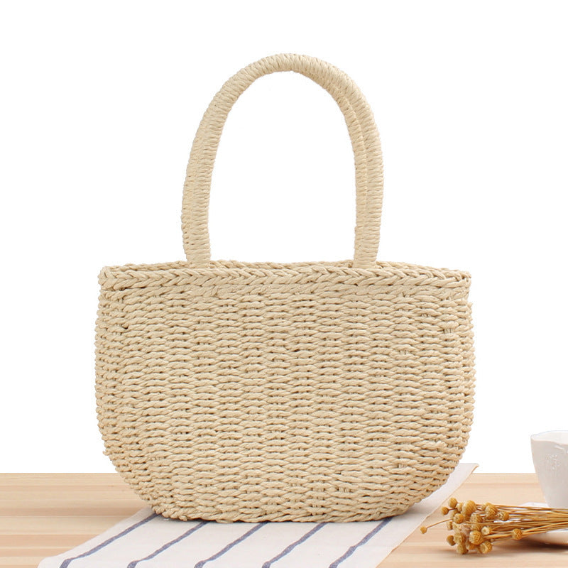 Elegant Handmade Woven Straw Tote Bag – Summer Beach & Casual Style UK