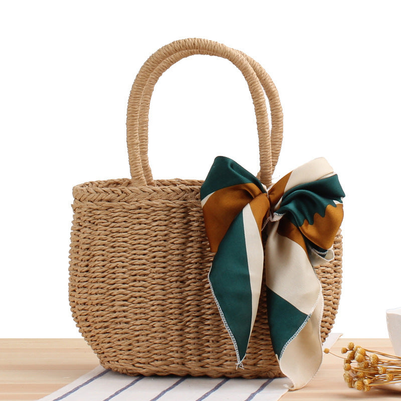 Elegant Handmade Woven Straw Tote Bag – Summer Beach & Casual Style UK