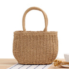 Elegant Handmade Woven Straw Tote Bag – Summer Beach & Casual Style UK