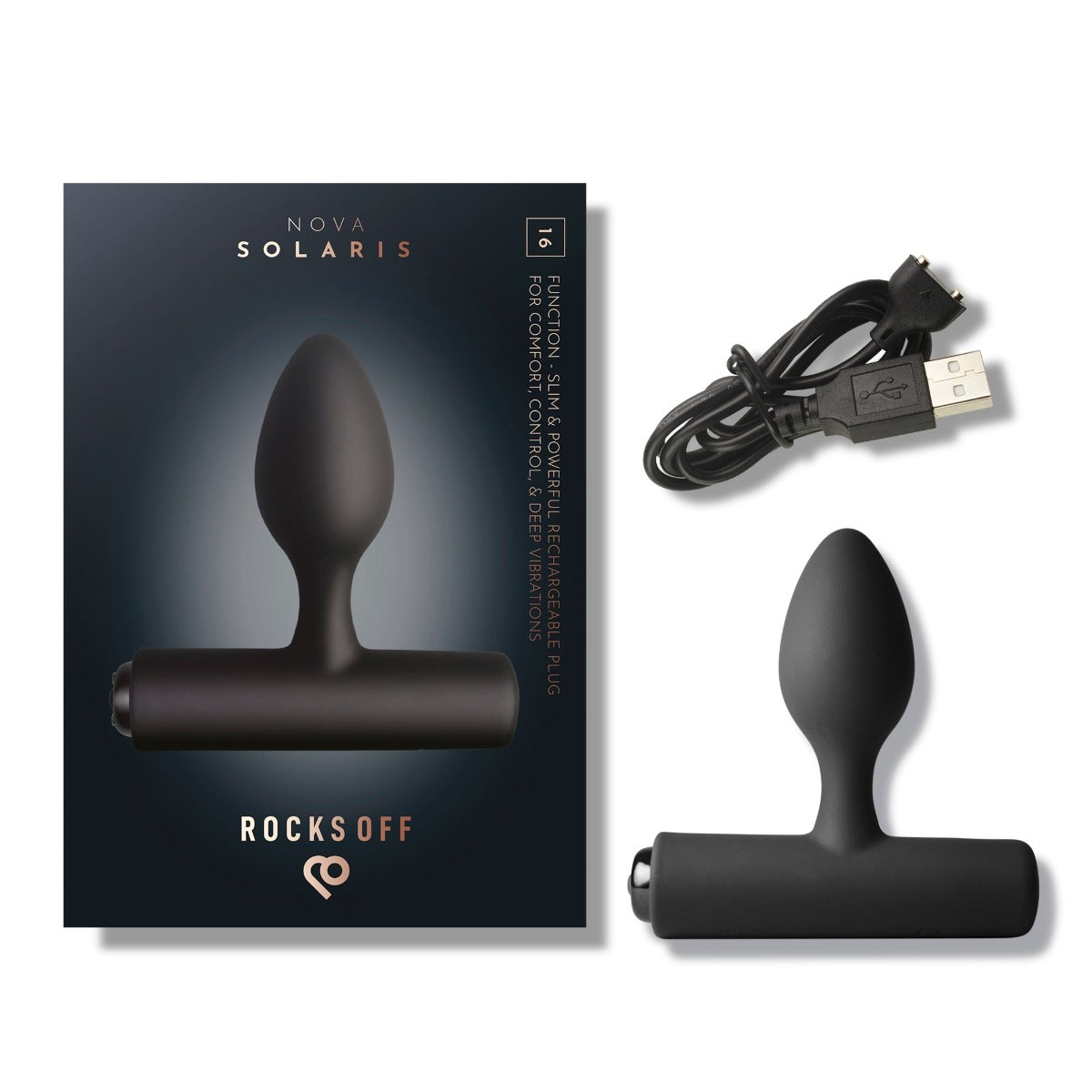 Rocks Off Solaris Rechargeable Plug Black Secondary image