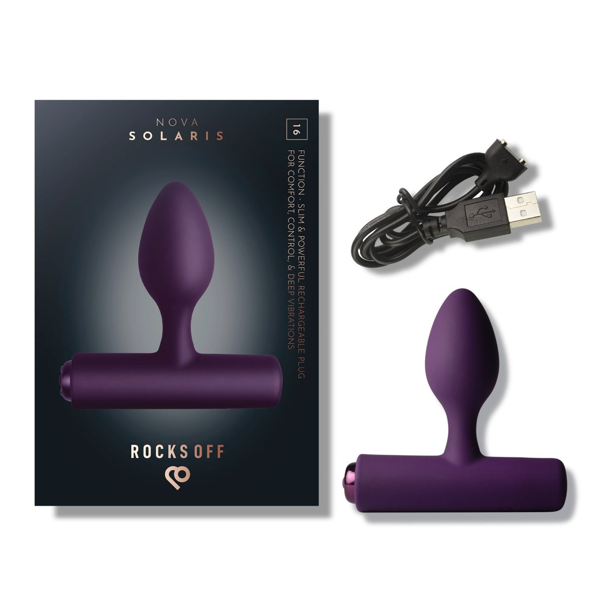 Rocks Off Solaris Rechargeable Plug Purple Secondary image