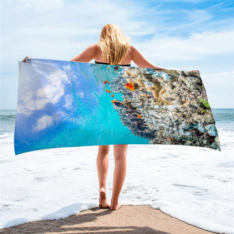 Lucifer - Squere Beach Towel – Stylish Ocean Design Quick Dry & Lightweight UK