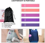 5PCS Resistance Loop Bands Set – Elastic Exercise Bands for Home Workout UK