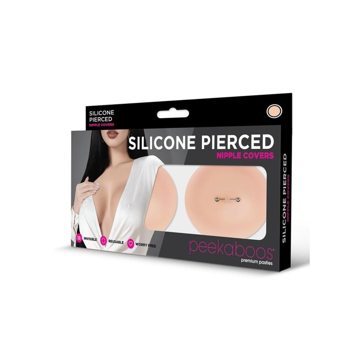 Peekaboos Silicone Pierced Nipple Covers Flesh Secondary image