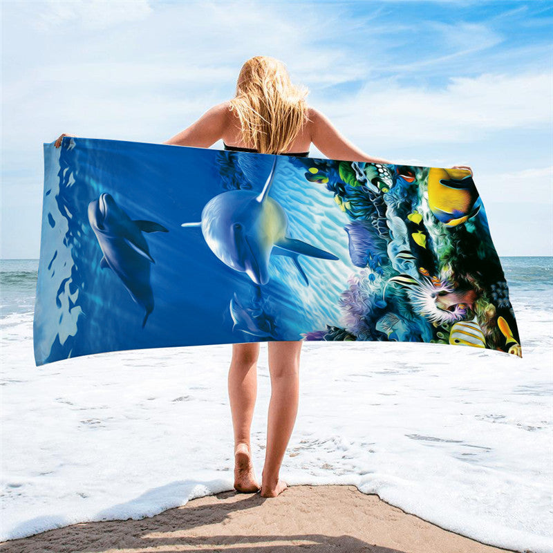 Lucifer - Squere Beach Towel – Stylish Ocean Design Quick Dry & Lightweight UK
