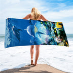 Lucifer - Squere Beach Towel – Stylish Ocean Design Quick Dry & Lightweight UK