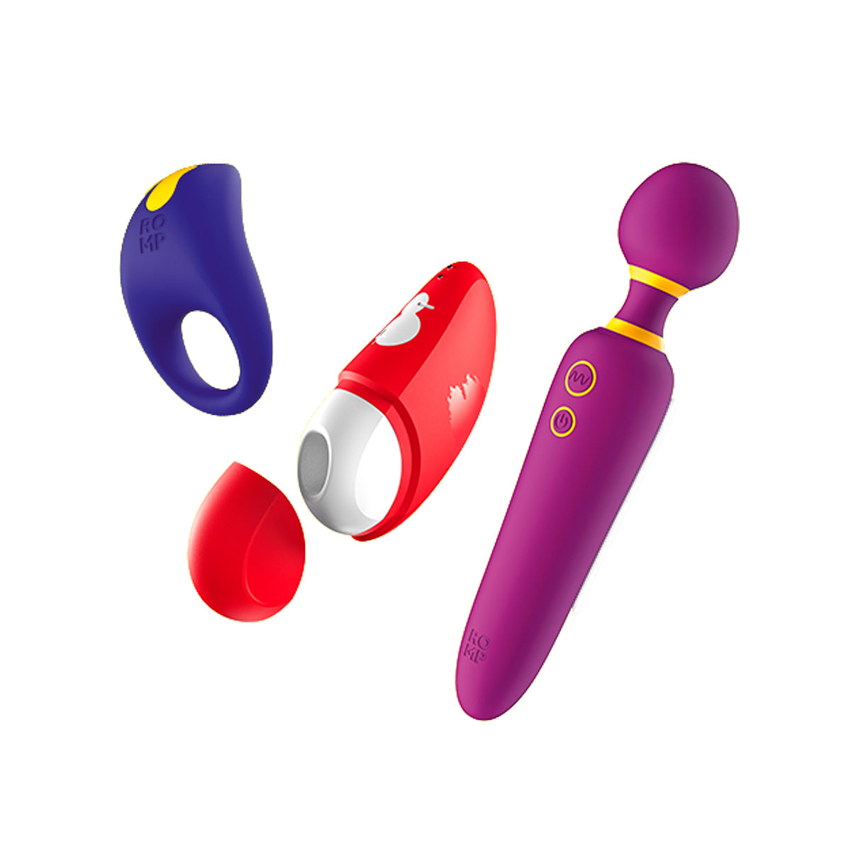 ROMP Pleasure Sex Toy Kit Blue Red Purple Main image