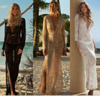 Lucifer Luxury Lace-Up Long Sleeve Maxi Dress