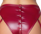 Cottelli BONDAGE Red Matte Bralette & Suspender Briefs Set
