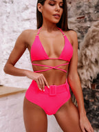 Solid Color Triangle Bikini Set | Minimal Sexy Swimwear UK