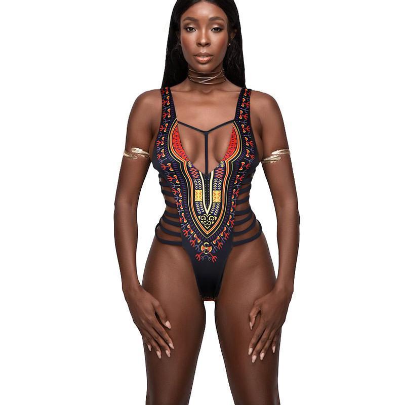 House of Lucifer - Royal Tribal Monokini – Bold Luxury Swimsuit UK