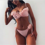 Lucifer Angel Set - Soft Pink Ruffle Bikini UK