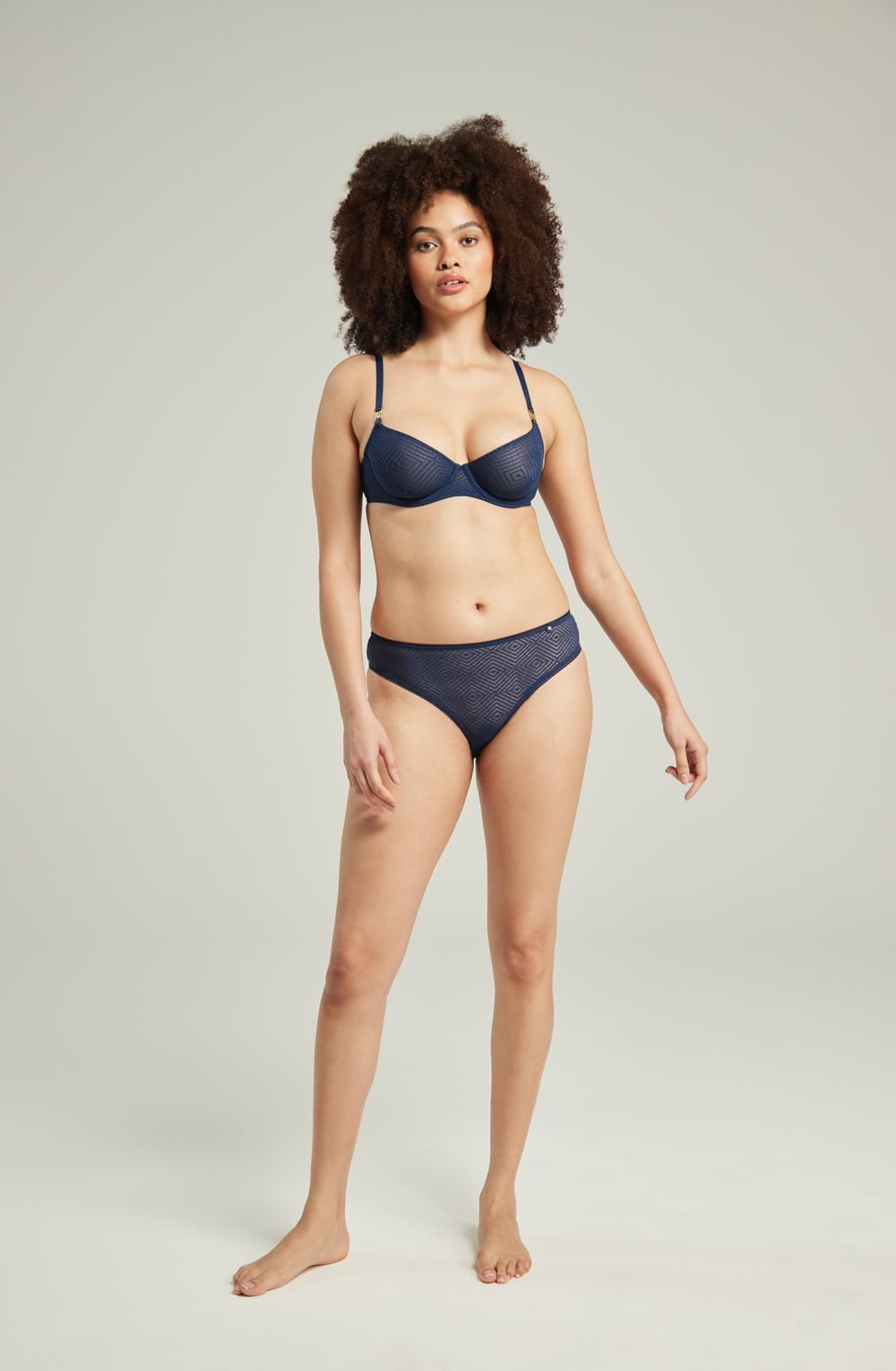 The Sheer Deco High Leg Brief Black – image 12