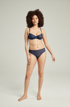 The Sheer Deco High Leg Brief Navy – image 4
