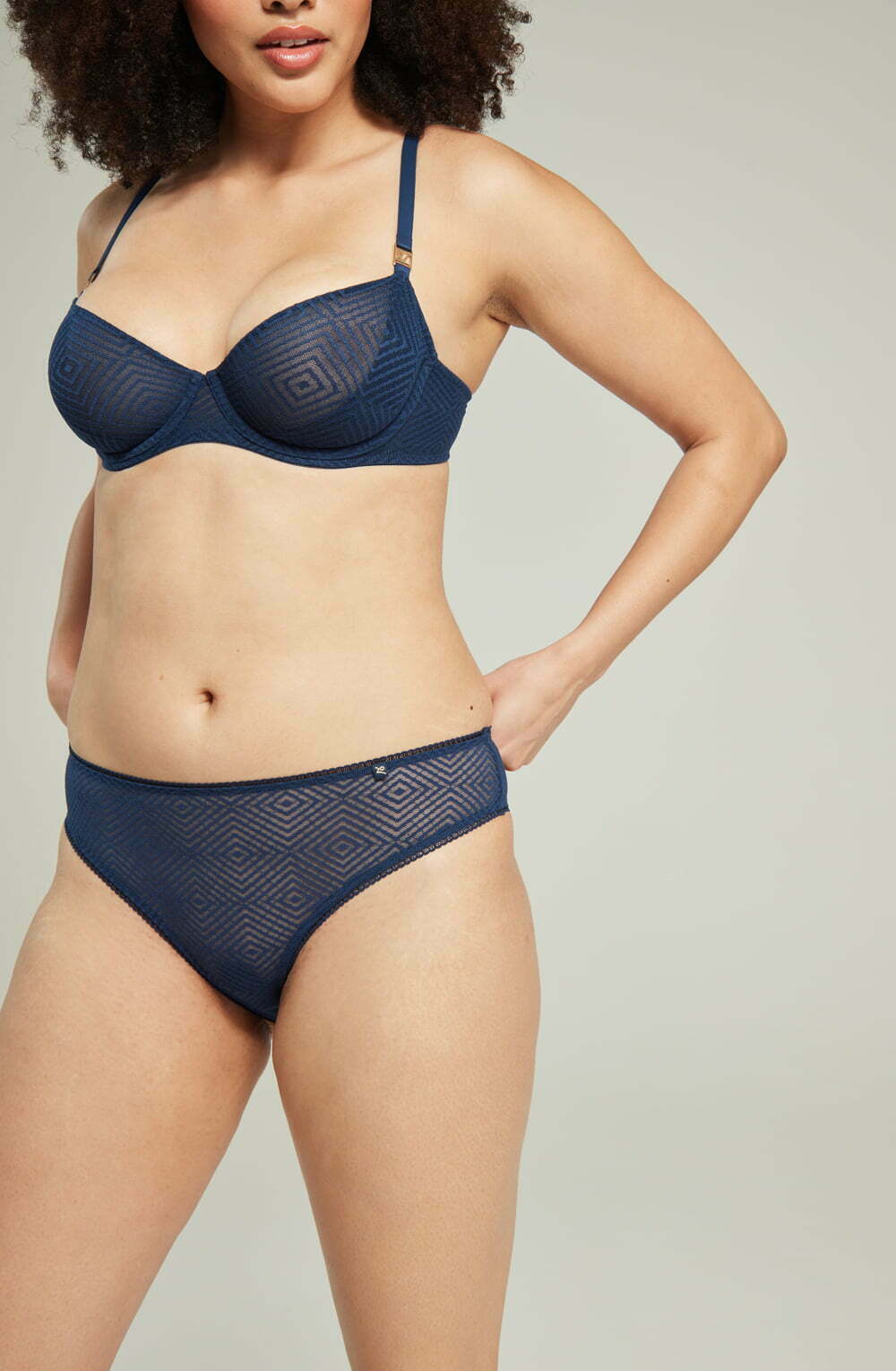 The Sheer Deco High Leg Brief Black – image 13