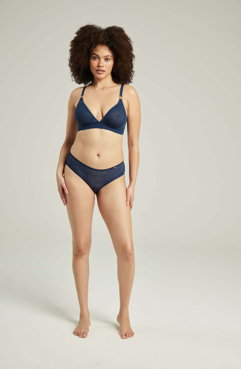 The Sheer Deco Hipster Brief Navy – image 6