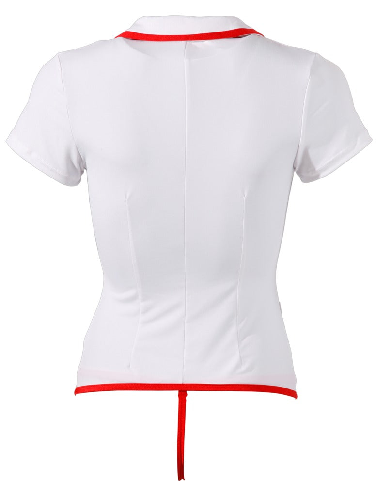 Cottelli COSTUMES White Nurse Basque with Red Trim