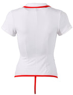 Cottelli COSTUMES White Nurse Basque with Red Trim