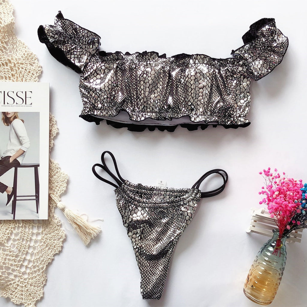 Lucifer Devil's Muse Snake Skin Bikini Sets