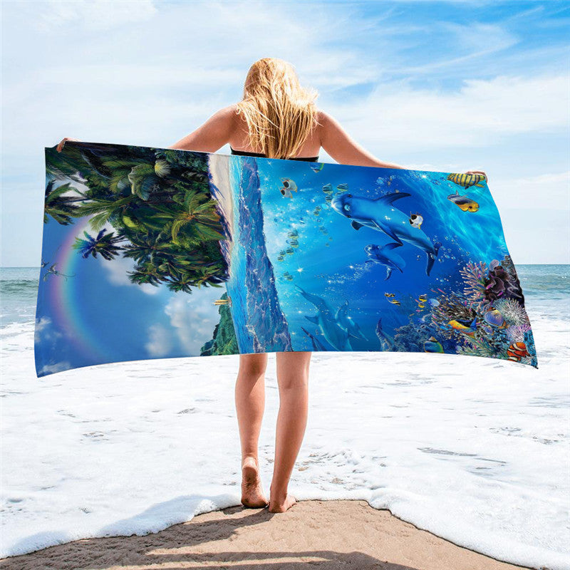 Lucifer - Squere Beach Towel – Stylish Ocean Design Quick Dry & Lightweight UK
