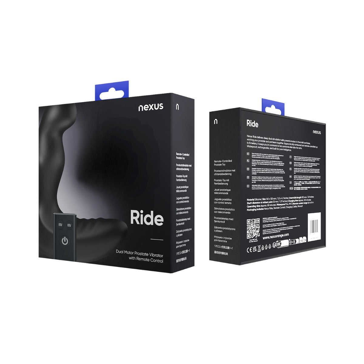 Nexus RIDE Remote Control Prostate Dual Motor Vibrator Black