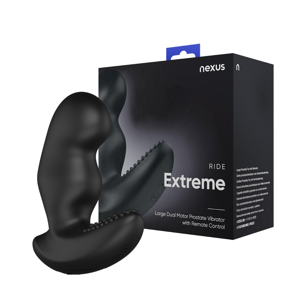 RIDE EXTREME Dual Motor Remote Control Prostate Vibrator - Black