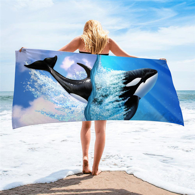 Lucifer - Squere Beach Towel – Stylish Ocean Design Quick Dry & Lightweight UK