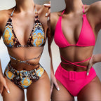 Solid Color Triangle Bikini Set | Minimal Sexy Swimwear UK