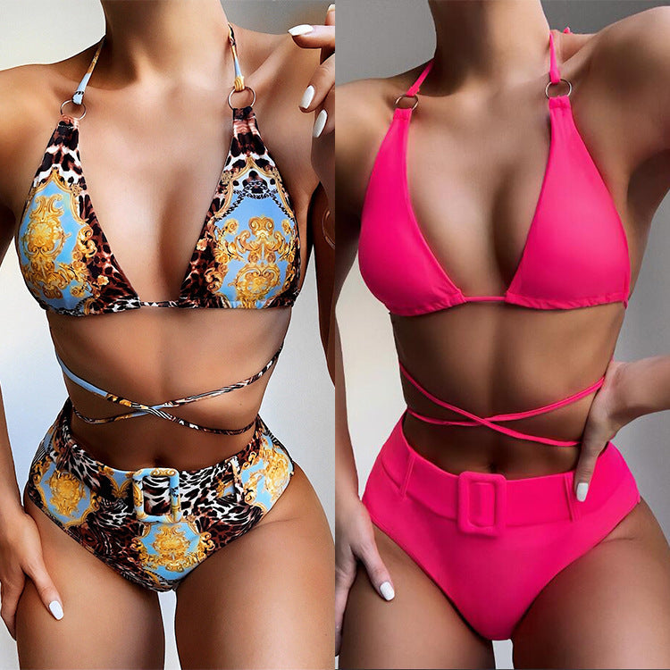 Solid Color Triangle Bikini Set | Minimal Sexy Swimwear UK