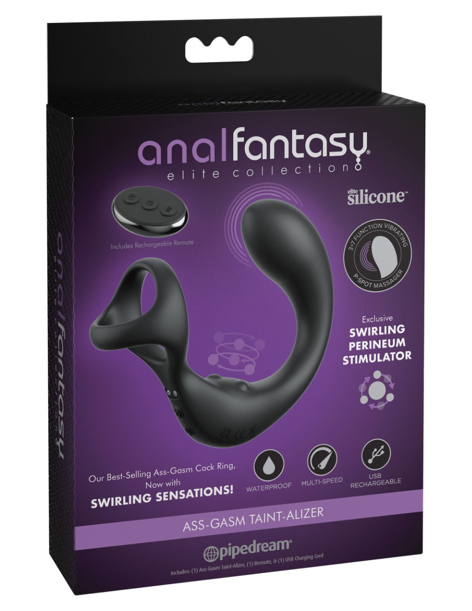 Pipedream Ass-gasm Taint-Alizer Butt Plug - Black