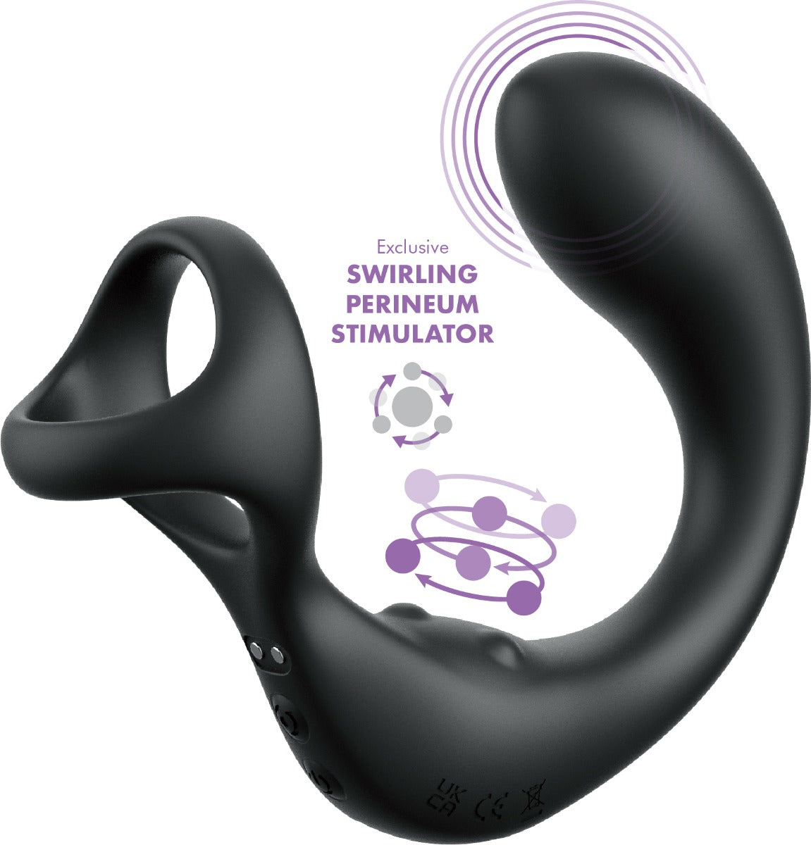 Pipedream Ass-gasm Taint-Alizer Butt Plug - Black